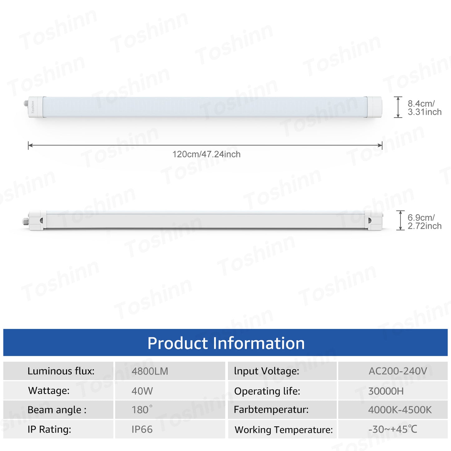 Lumière tri-proof - IP66